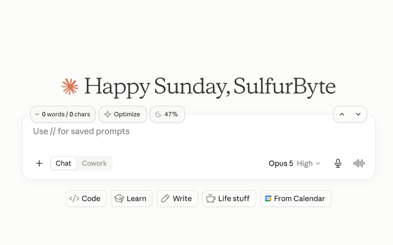 Superpower for Claude message bar with word counter, prompt optimizer and usage tracker, light mode