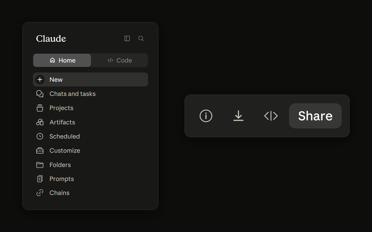 Superpower for Claude enhanced sidebar plus chat info, export and wide chat header buttons, dark mode